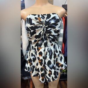 SHEIN Black and White Sweetheart Romper Night Out